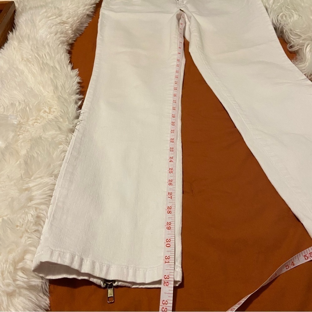 Hudson Vintage Hollywood Los Angeles Women's Sz 14 White  Jeans Ankle Zip - Picture 13 of 15